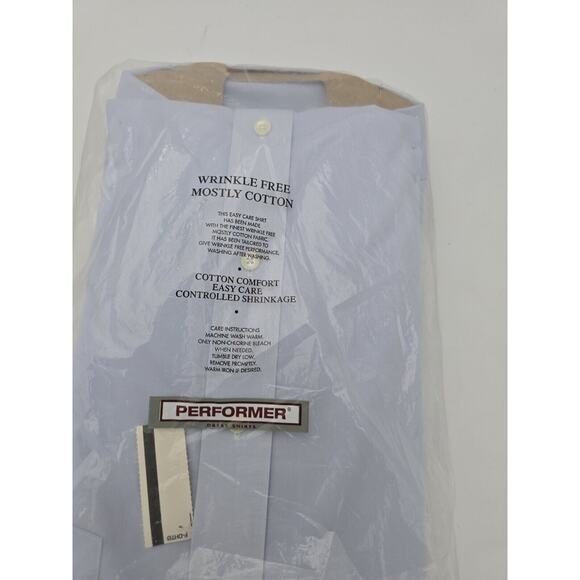 Everett St Men's Shirt sz 17.5 Big Blue Button Up New #T - Picture 6 of 6